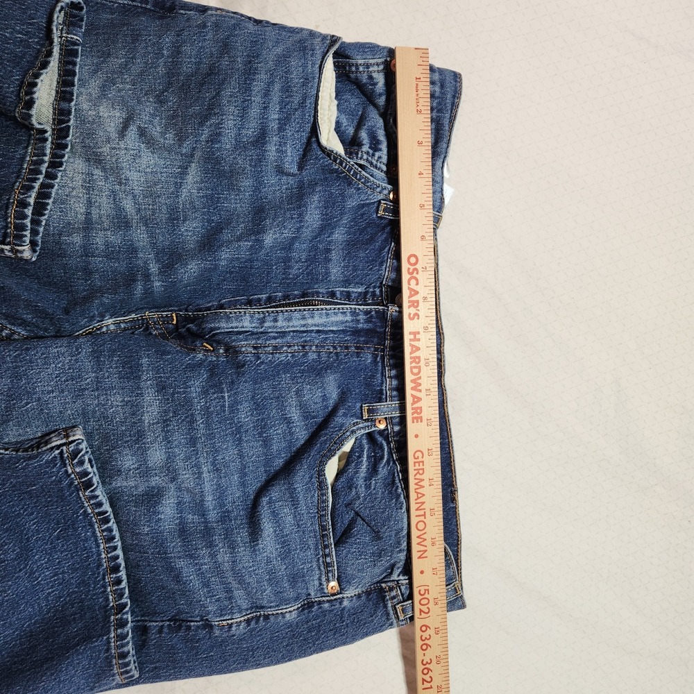 LEVI'S 505 REGULAR FIT STRAIGHT DENIM BLUE JEANS MENS SIZE 38X32 - Picture 7 of 9